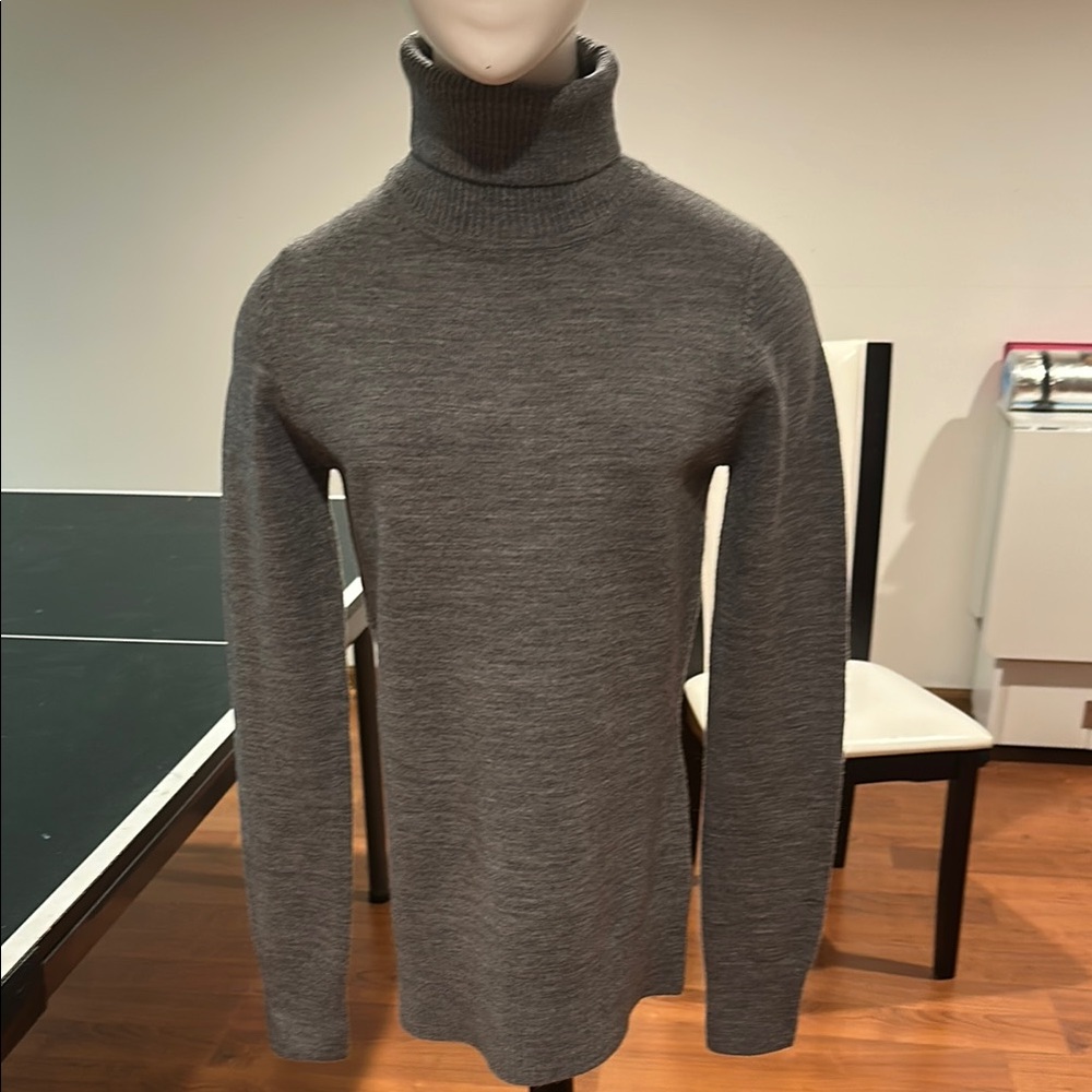 French Connection Gray Cowl Turtleneck Sweater